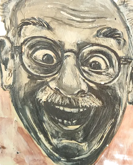 Gemaltes Gesicht: Staunen