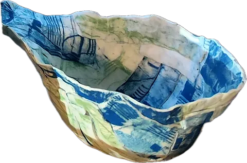 Blaue Schale